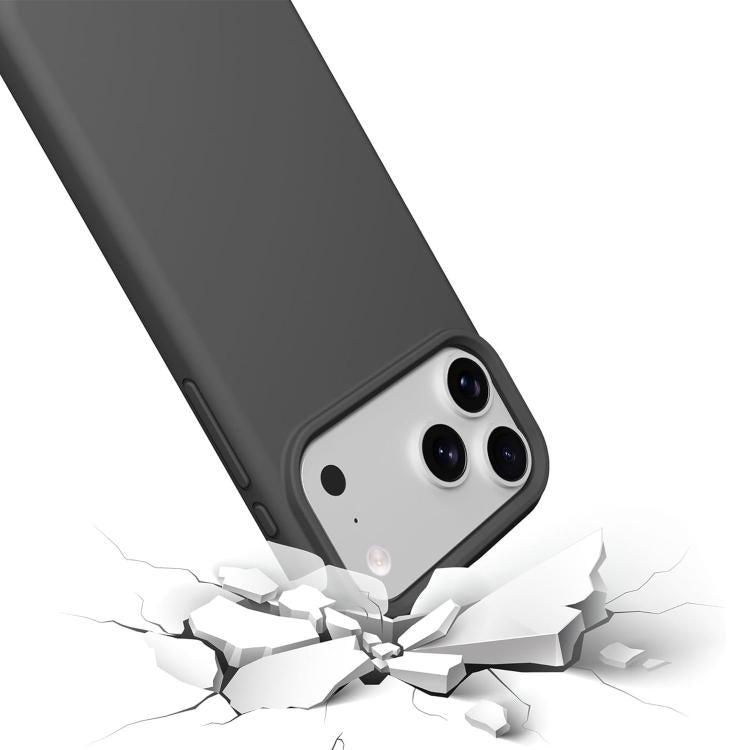 غطاء هاتف من السيليكون السائل مع فتحة حبل رسمي، لهواتف iPhone 17 Pro Max و iPhone 17 Pro و iPhone 17