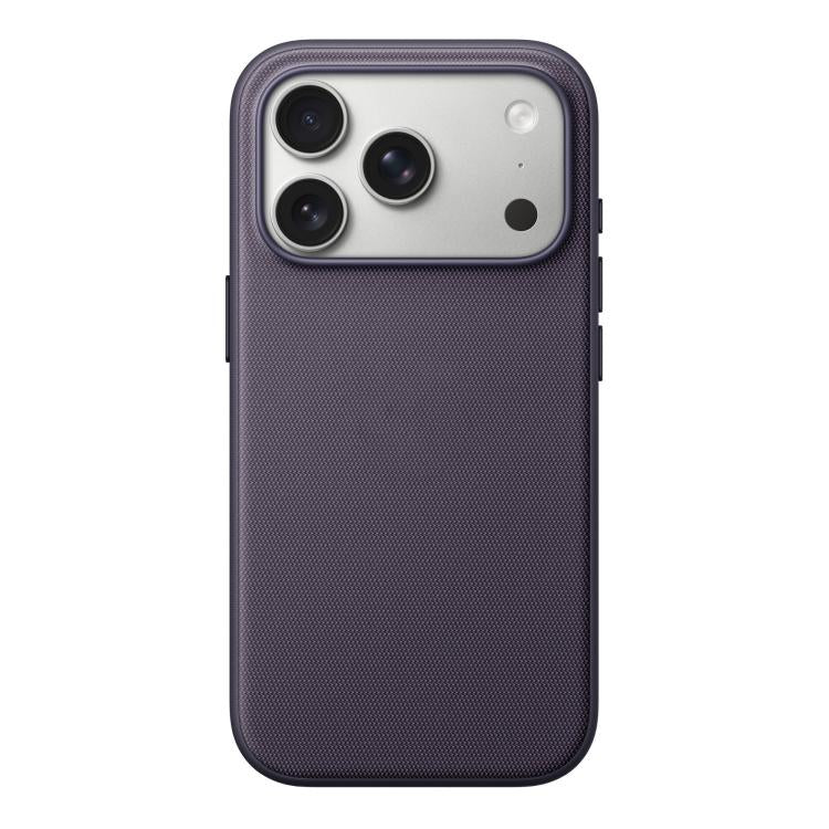 غطاء هاتف من TPU مع نسيج تقني رسمي وزر كاميرا ذكي ومغناطيس MagSafe، لهواتف iPhone 17 Pro Max و iPhone 17 Pro