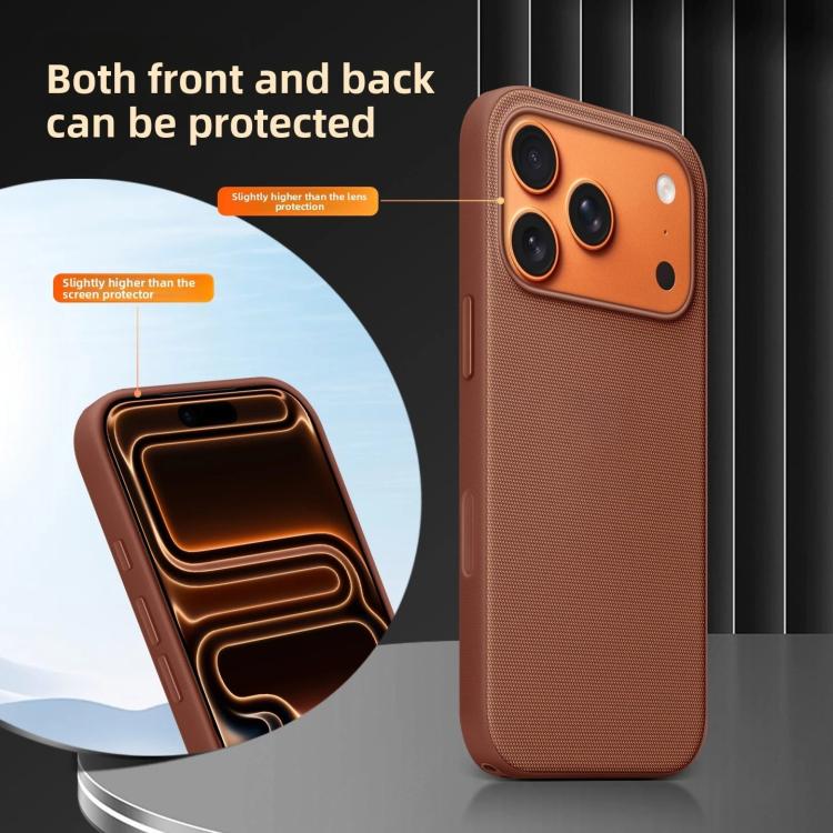غطاء هاتف من TPU مع نسيج تقني رسمي وزر كاميرا ذكي ومغناطيس MagSafe، لهواتف iPhone 17 Pro Max و iPhone 17 Pro