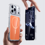 غطاء هاتف شفاف من Kalebol مع ملمس جلدي مغناطيسي MagSafe، لهواتف iPhone 17 Pro Max و iPhone 17 Pro و iPhone 17 و iPhone Air