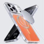 غطاء هاتف شفاف من Kalebol مع ملمس جلدي مغناطيسي MagSafe، لهواتف iPhone 17 Pro Max و iPhone 17 Pro و iPhone 17 و iPhone Air