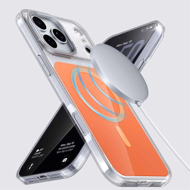 غطاء هاتف شفاف من Kalebol مع ملمس جلدي مغناطيسي MagSafe، لهواتف iPhone 17 Pro Max و iPhone 17 Pro و iPhone 17 و iPhone Air