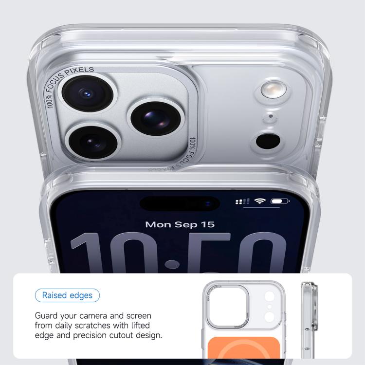 غطاء هاتف شفاف من Kalebol مع ملمس جلدي مغناطيسي MagSafe، لهواتف iPhone 17 Pro Max و iPhone 17 Pro و iPhone 17 و iPhone Air