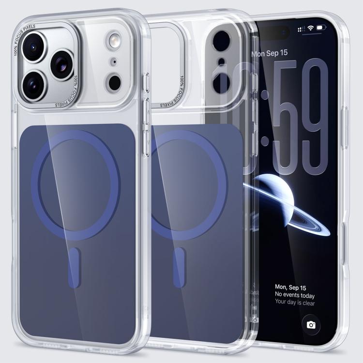 غطاء هاتف شفاف من Kalebol مع ملمس جلدي مغناطيسي MagSafe، لهواتف iPhone 17 Pro Max و iPhone 17 Pro و iPhone 17 و iPhone Air
