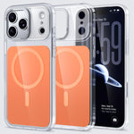 غطاء هاتف شفاف من Kalebol مع ملمس جلدي مغناطيسي MagSafe، لهواتف iPhone 17 Pro Max و iPhone 17 Pro و iPhone 17 و iPhone Air