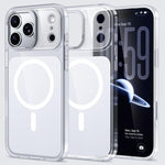 غطاء هاتف شفاف من Kalebol مع ملمس جلدي مغناطيسي MagSafe، لهواتف iPhone 17 Pro Max و iPhone 17 Pro و iPhone 17 و iPhone Air