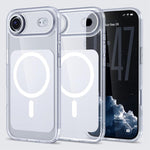 غطاء هاتف شفاف من Kalebol مع ملمس جلدي مغناطيسي MagSafe، لهواتف iPhone 17 Pro Max و iPhone 17 Pro و iPhone 17 و iPhone Air