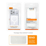 غطاء هاتف شفاف من Kalebol مع ملمس جلدي مغناطيسي MagSafe، لهواتف iPhone 17 Pro Max و iPhone 17 Pro و iPhone 17 و iPhone Air