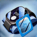 فيلم زجاج مقسى مقاوم للبصمات عالي الدقة مع تغطية كاملة وسهل التركيب، لسلسلة Apple Watch Ultra 3 / 2 / 1 مقاس 49مم