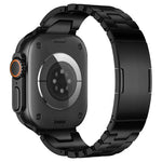 حزام ساعة من الفولاذ المقاوم للصدأ مع إبزيم فراشة سريع الفتح على شكل H، لسلسلة Apple Watch مقاسات 44مم / 45مم / 46مم / 49مم، لسلسلة Apple Watch مقاسات 42مم / 41مم / 40مم / 38مم