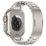حزام ساعة من الفولاذ المقاوم للصدأ مع إبزيم فراشة سريع الفتح على شكل H، لسلسلة Apple Watch مقاسات 44مم / 45مم / 46مم / 49مم، لسلسلة Apple Watch مقاسات 42مم / 41مم / 40مم / 38مم