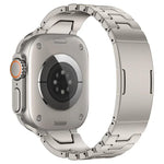 حزام ساعة من الفولاذ المقاوم للصدأ مع إبزيم فراشة سريع الفتح على شكل H، لسلسلة Apple Watch مقاسات 44مم / 45مم / 46مم / 49مم، لسلسلة Apple Watch مقاسات 42مم / 41مم / 40مم / 38مم