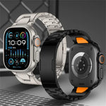 حزام ساعة من الفولاذ المقاوم للصدأ مع إبزيم فراشة سريع الفتح على شكل H، لسلسلة Apple Watch مقاسات 44مم / 45مم / 46مم / 49مم، لسلسلة Apple Watch مقاسات 42مم / 41مم / 40مم / 38مم