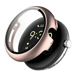 غطاء ساعة PC مدمج مع فيلم زجاج مقسى كامل التغطية من ENKAY Hat-Prince، لساعات Google Pixel Watch 4 مقاس 45مم، لساعات Google Pixel Watch 4 مقاس 41مم