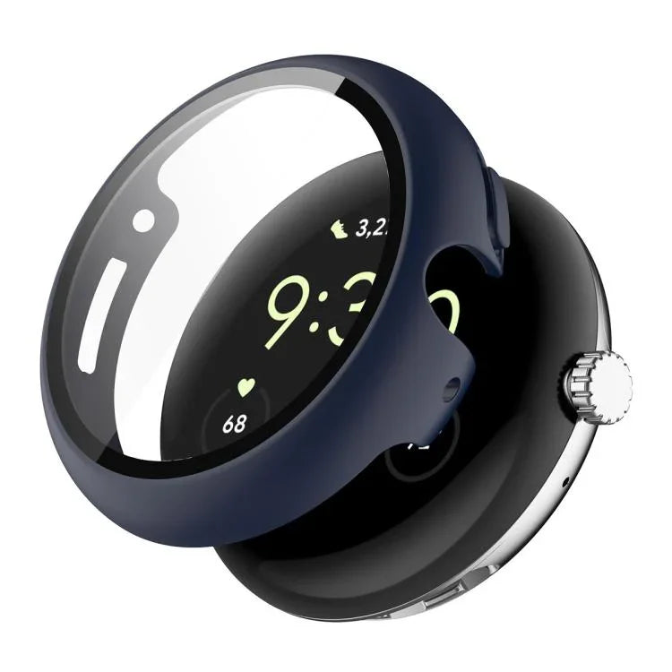 غطاء ساعة PC مدمج مع فيلم زجاج مقسى كامل التغطية من ENKAY Hat-Prince، لساعات Google Pixel Watch 4 مقاس 45مم، لساعات Google Pixel Watch 4 مقاس 41مم