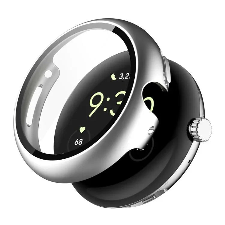 غطاء ساعة PC مدمج مع فيلم زجاج مقسى كامل التغطية من ENKAY Hat-Prince، لساعات Google Pixel Watch 4 مقاس 45مم، لساعات Google Pixel Watch 4 مقاس 41مم