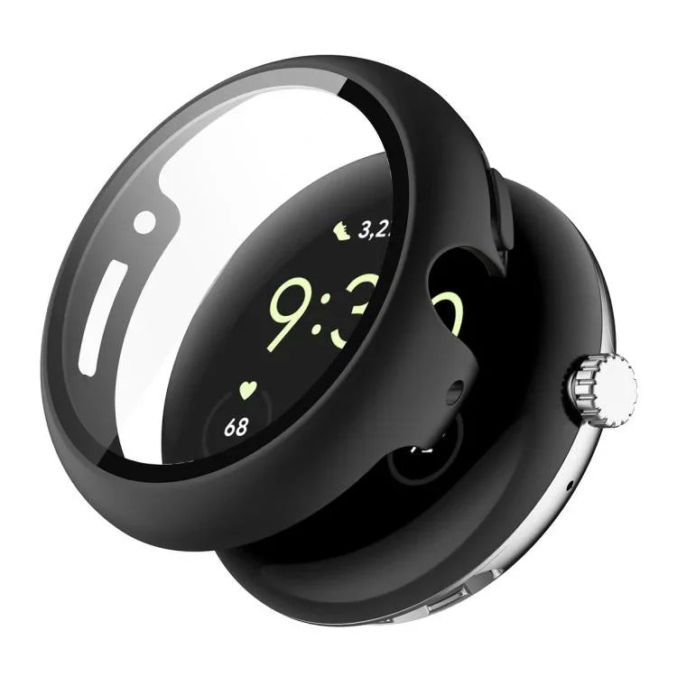 غطاء ساعة PC مدمج مع فيلم زجاج مقسى كامل التغطية من ENKAY Hat-Prince، لساعات Google Pixel Watch 4 مقاس 45مم، لساعات Google Pixel Watch 4 مقاس 41مم