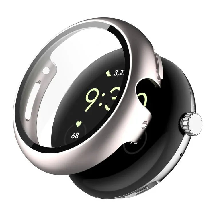 غطاء ساعة PC مدمج مع فيلم زجاج مقسى كامل التغطية من ENKAY Hat-Prince، لساعات Google Pixel Watch 4 مقاس 45مم، لساعات Google Pixel Watch 4 مقاس 41مم