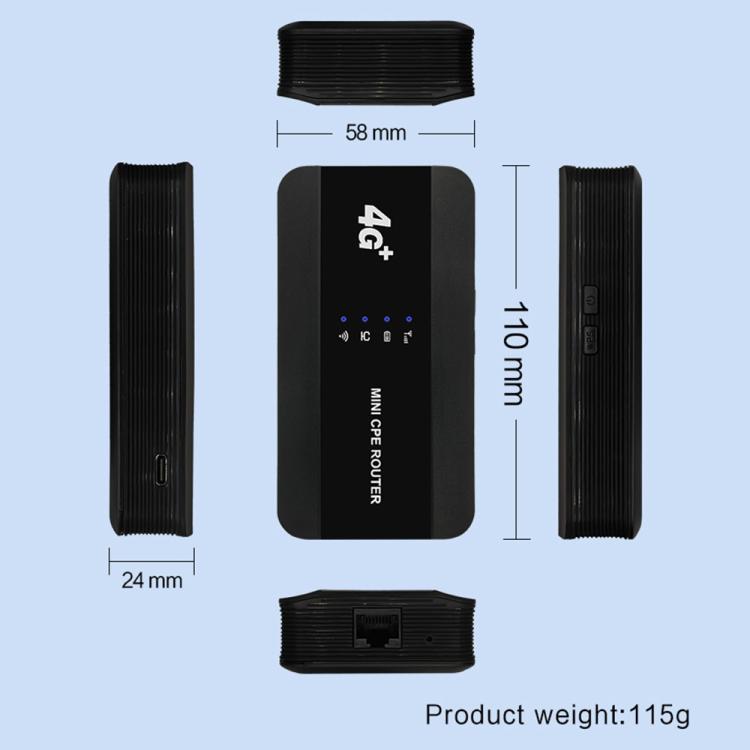 M10-LW مع منفذ RJ45 وظيفة WPS فتحة بطاقة SIM راوتر محمول 4G واي فاي 6 نقطة اتصال واي فاي، الإصدار الأمريكي، M10-LW