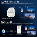 WAVLINK WNF100X3NR-B إصدار عالمي مع فتحة نانو SIM راوتر CPE 5G NR واي فاي 6، المواصفات: قابس الولايات المتحدة، WNF100X3NR-B