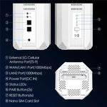 WAVLINK WNF100X3NR-B إصدار عالمي مع فتحة نانو SIM راوتر CPE 5G NR واي فاي 6، المواصفات: قابس الولايات المتحدة، WNF100X3NR-B