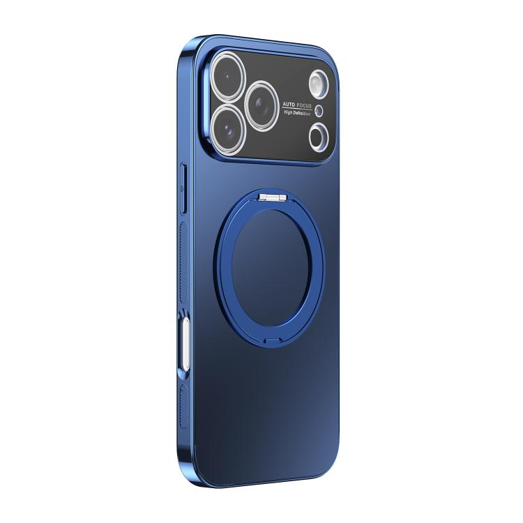 غطاء هاتف مطلي كهربائياً مع MagSafe وحامل دوار 360 درجة وغطاء عدسة، لهواتف iPhone 17 Pro Max وiPhone 17 Pro وiPhone 17 وiPhone Air وiPhone 16 Pro Max وiPhone 16 Pro