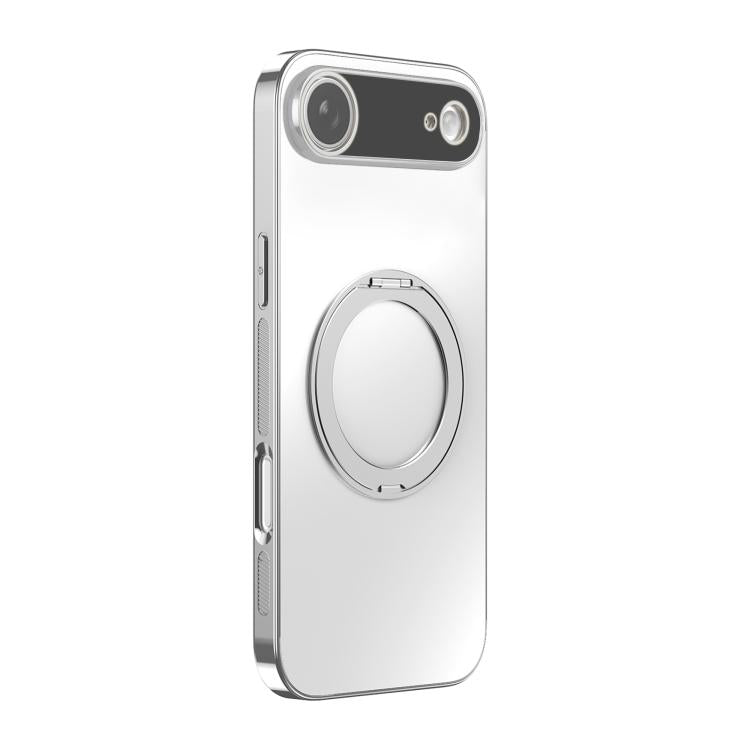 غطاء هاتف مطلي كهربائياً مع MagSafe وحامل دوار 360 درجة وغطاء عدسة، لهواتف iPhone 17 Pro Max وiPhone 17 Pro وiPhone 17 وiPhone Air وiPhone 16 Pro Max وiPhone 16 Pro