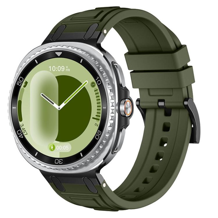 سوار ساعة سيليكون ثلاثي الطبقات مضاد للصدمات، لساعات Samsung Galaxy Watch8 / Watch8 Classic