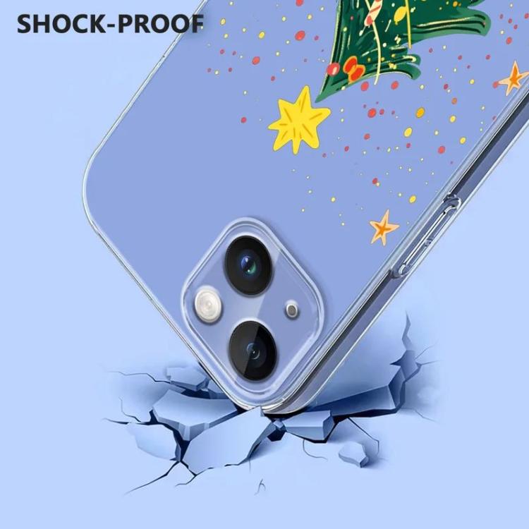 غطاء هاتف مطبوع من TPU بطابع عيد الميلاد، لهاتف iPhone 15