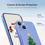 غطاء هاتف مطبوع من TPU بطابع عيد الميلاد، لهاتف iPhone 15