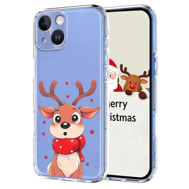 غطاء هاتف مطبوع من TPU بطابع عيد الميلاد، لهاتف iPhone 15