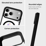 غطاء هاتف بطبقة سوداء مطلية مغناطيسية قوية من سلسلة عيد الميلاد، لهواتف iPhone 17 Pro Max، iPhone 17 Pro، iPhone 17