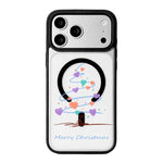 غطاء هاتف بطبقة سوداء مطلية مغناطيسية قوية من سلسلة عيد الميلاد، لهواتف iPhone 17 Pro Max، iPhone 17 Pro، iPhone 17