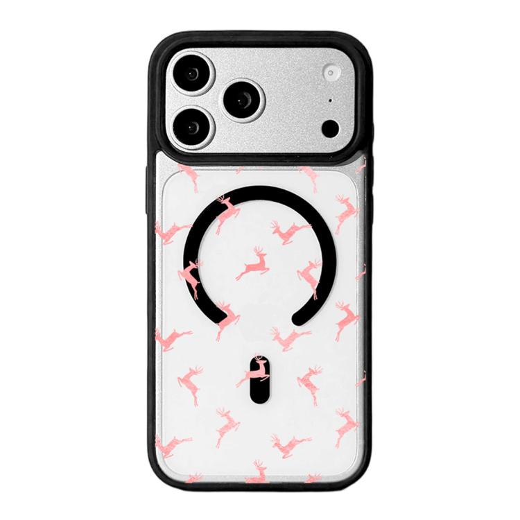 غطاء هاتف بطبقة سوداء مطلية مغناطيسية قوية من سلسلة عيد الميلاد، لهواتف iPhone 17 Pro Max، iPhone 17 Pro، iPhone 17