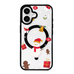 غطاء هاتف بطبقة سوداء مطلية مغناطيسية قوية من سلسلة عيد الميلاد، لهواتف iPhone 17 Pro Max، iPhone 17 Pro، iPhone 17
