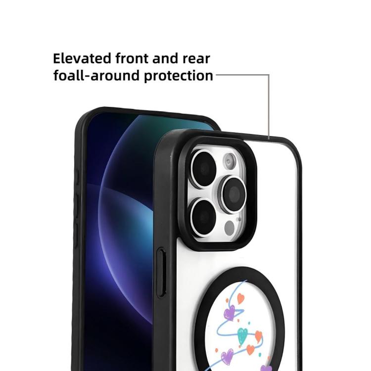 غطاء هاتف بطبقة سوداء مطلية مغناطيسية قوية من سلسلة عيد الميلاد، لهواتف iPhone 15 Pro Max، iPhone 15 Pro