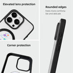 غطاء هاتف بطبقة سوداء مطلية مغناطيسية قوية من سلسلة عيد الميلاد، لهواتف iPhone 15 Pro Max، iPhone 15 Pro