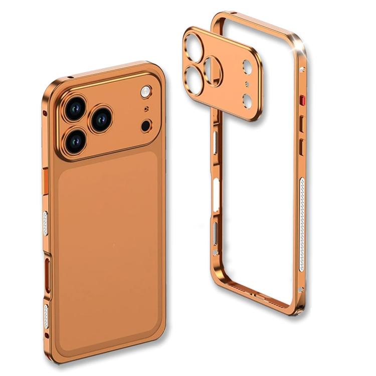 غطاء هاتف مقاوم للصدمات بإطار معدني رفيع للغاية مع إطار عدسة، لهواتف iPhone 17 Pro Max، iPhone 17 Pro