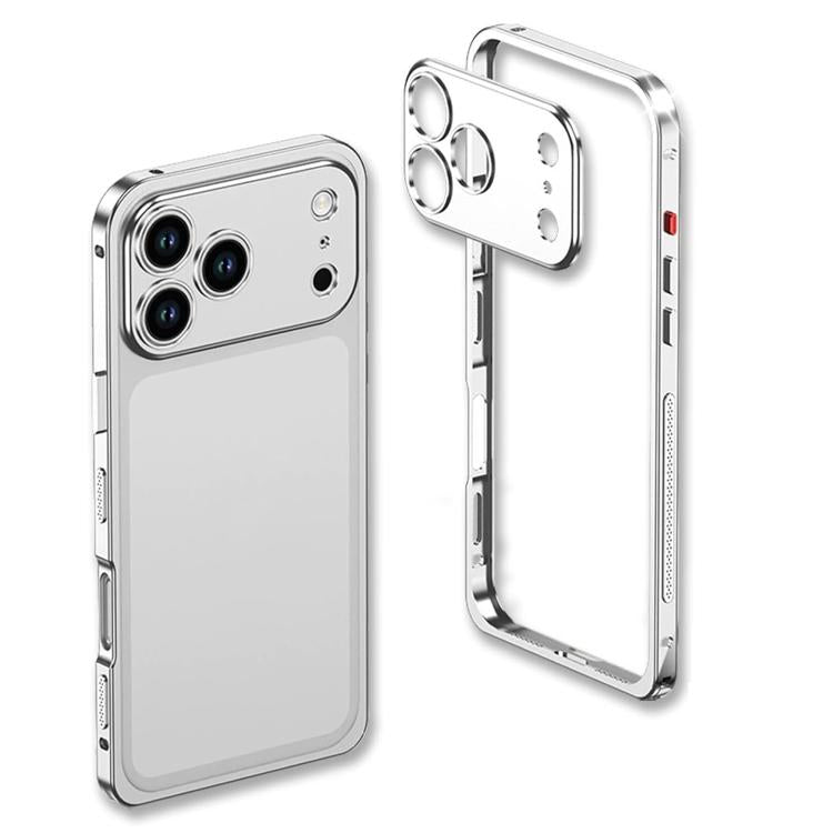غطاء هاتف مقاوم للصدمات بإطار معدني رفيع للغاية مع إطار عدسة، لهواتف iPhone 17 Pro Max، iPhone 17 Pro