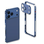 غطاء هاتف مقاوم للصدمات بإطار معدني رفيع للغاية مع إطار عدسة، لهواتف iPhone 17 Pro Max، iPhone 17 Pro