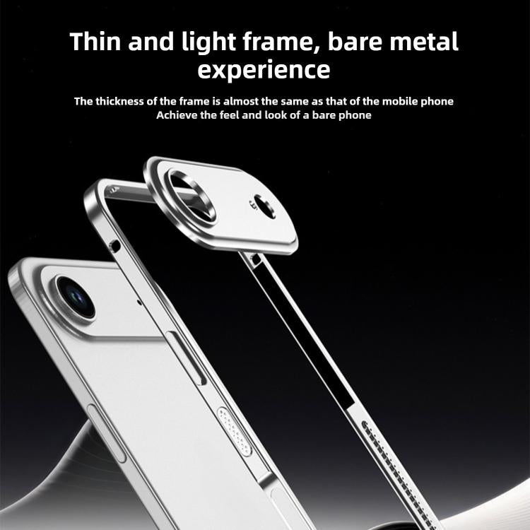 غطاء هاتف مقاوم للصدمات بإطار معدني رفيع للغاية مع إطار عدسة، لهواتف iPhone 17 Pro Max، iPhone 17 Pro