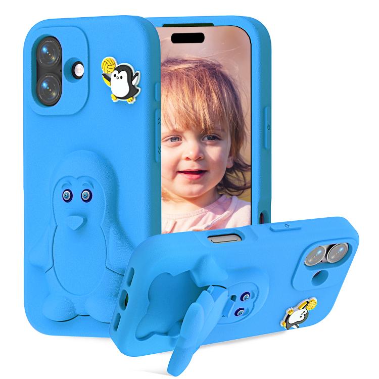 غطاء هاتف صدمات EVA للأطفال بشكل بطريق مع حامل، لهواتف iPhone 17 Pro Max، iPhone 17 Pro، iPhone 17، iPhone Air، iPhone 16 Pro Max، iPhone 16 Pro، iPhone 16، iPhone 15 Pro Max
