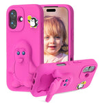 غطاء هاتف صدمات EVA للأطفال بشكل بطريق مع حامل، لهواتف iPhone 17 Pro Max، iPhone 17 Pro، iPhone 17، iPhone Air، iPhone 16 Pro Max، iPhone 16 Pro، iPhone 16، iPhone 15 Pro Max