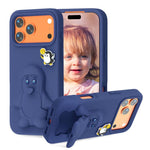 غطاء هاتف صدمات EVA للأطفال بشكل بطريق مع حامل، لهواتف iPhone 17 Pro Max، iPhone 17 Pro، iPhone 17، iPhone Air، iPhone 16 Pro Max، iPhone 16 Pro، iPhone 16، iPhone 15 Pro Max