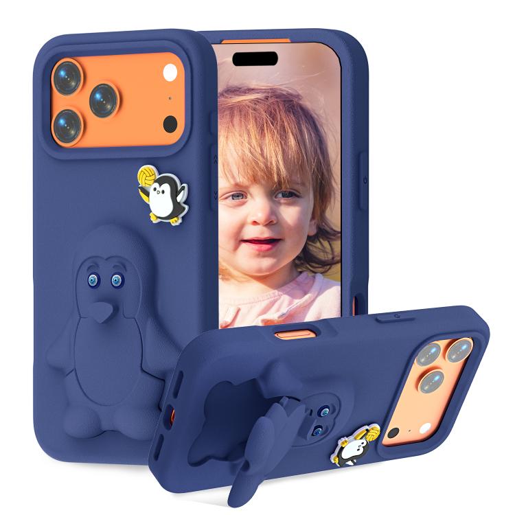 غطاء هاتف صدمات EVA للأطفال بشكل بطريق مع حامل، لهواتف iPhone 17 Pro Max، iPhone 17 Pro، iPhone 17، iPhone Air، iPhone 16 Pro Max، iPhone 16 Pro، iPhone 16، iPhone 15 Pro Max