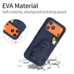 غطاء هاتف صدمات EVA للأطفال بشكل بطريق مع حامل، لهواتف iPhone 17 Pro Max، iPhone 17 Pro، iPhone 17، iPhone Air، iPhone 16 Pro Max، iPhone 16 Pro، iPhone 16، iPhone 15 Pro Max