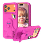 غطاء هاتف صدمات EVA للأطفال بشكل بطريق مع حامل، لهواتف iPhone 17 Pro Max، iPhone 17 Pro، iPhone 17، iPhone Air، iPhone 16 Pro Max، iPhone 16 Pro، iPhone 16، iPhone 15 Pro Max