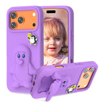 غطاء هاتف صدمات EVA للأطفال بشكل بطريق مع حامل، لهواتف iPhone 17 Pro Max، iPhone 17 Pro، iPhone 17، iPhone Air، iPhone 16 Pro Max، iPhone 16 Pro، iPhone 16، iPhone 15 Pro Max