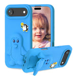 غطاء هاتف صدمات EVA للأطفال بشكل بطريق مع حامل، لهواتف iPhone 17 Pro Max، iPhone 17 Pro، iPhone 17، iPhone Air، iPhone 16 Pro Max، iPhone 16 Pro، iPhone 16، iPhone 15 Pro Max