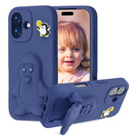 غطاء هاتف صدمات EVA للأطفال بشكل بطريق مع حامل، لهواتف iPhone 17 Pro Max، iPhone 17 Pro، iPhone 17، iPhone Air، iPhone 16 Pro Max، iPhone 16 Pro، iPhone 16، iPhone 15 Pro Max